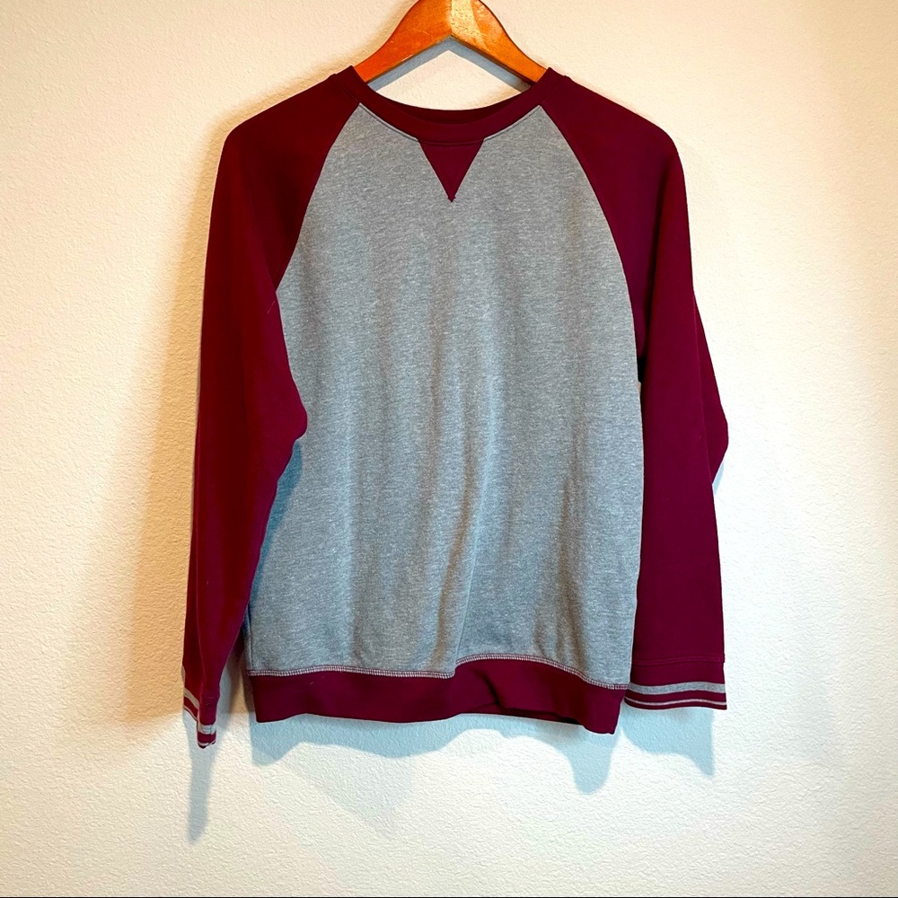 Athletic Works Wine/Gray Sweatshirt
